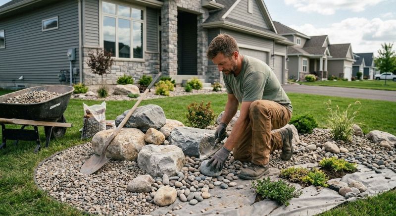 River Rock Landscaping in Ventura County, CA