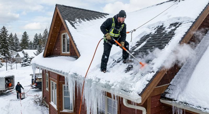Roof Ice Dam Removal in Kent, WA