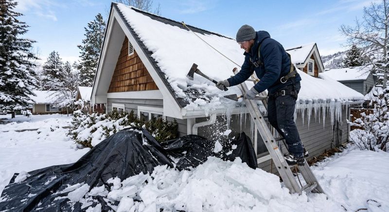 Roof Ice Dam Removal in Oklahoma City, OK