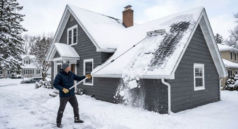 Roof Snow Raking in New York, NY