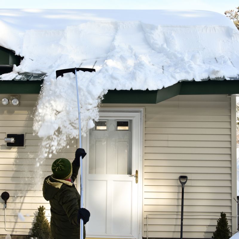Roof Snow Raking in Long Island, NY