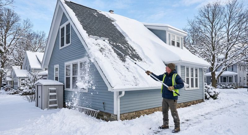 Roof Snow Raking in Brooklyn, NY