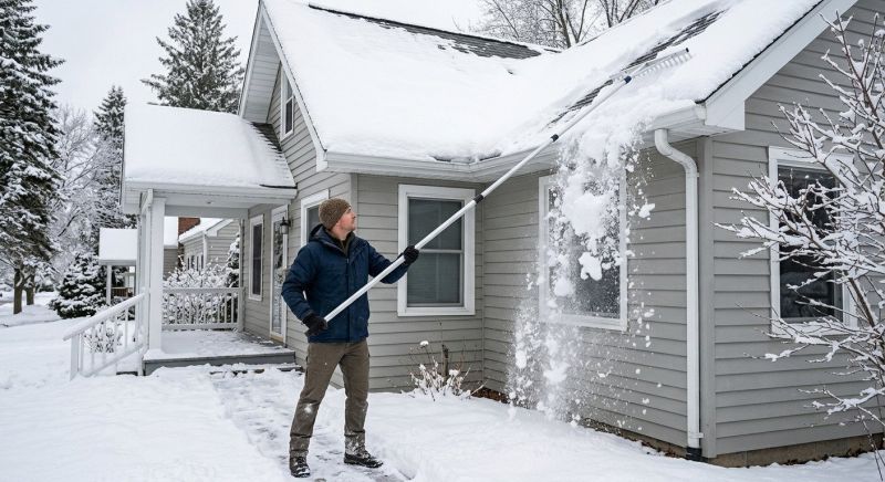 Roof Snow Raking in Brooklyn, NY